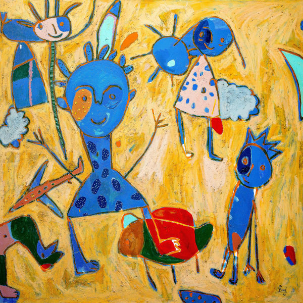 MÉNÉ - Petit Prince 2 - 2017 - 150cm H x 150cm W - Natural pigments and acrylic on canvas