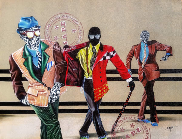 ANJEL - "La djatance" - 2017 - 100cm H x 130cm W - Acrylic on canvas