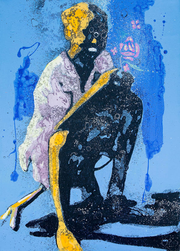 Gnohité - Fils de la nature - 2020 - 84cm H x 60cm W - Acrylic and natural pigments on canvas