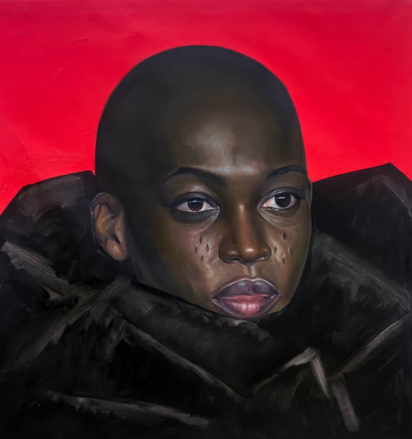 Oluwole Omofemi - Invader Rebirth 1 - March 2024 - 122cm H x 114cm W - Oil and acrylic on canvas