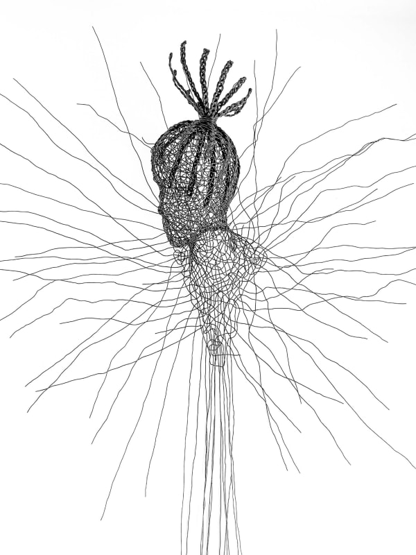 Rémy Samuz - Liberté - 2018 - 188cm H x 120cm W x 21cm D - Iron thread weaving