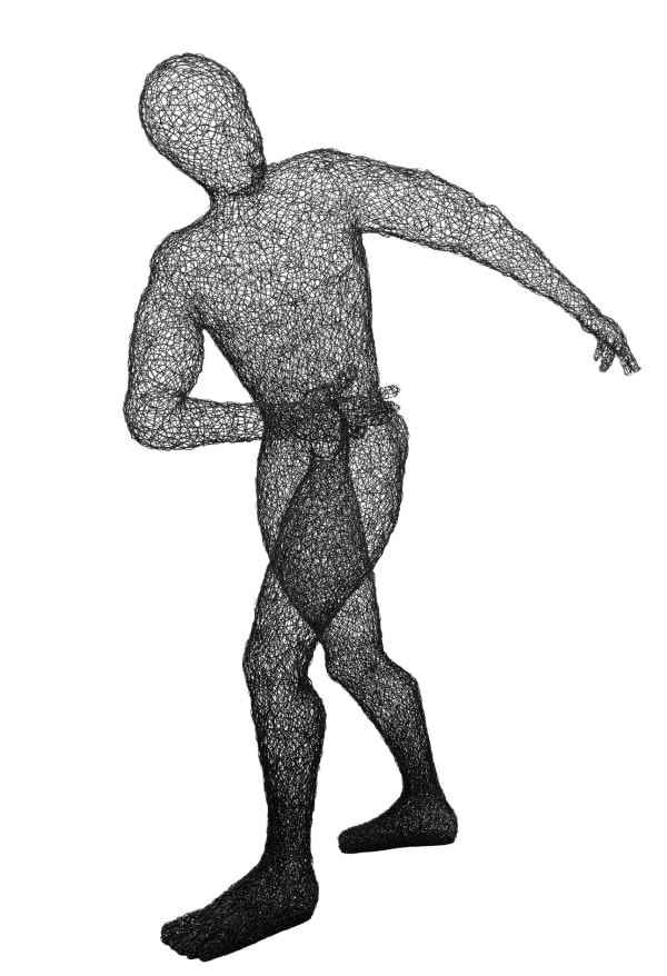 Remy Samuz - Follow me - 2023 - 160cm H x 71cm W x 104cm D - Iron wire weaving