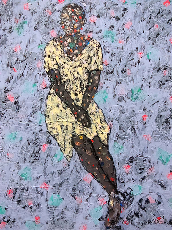 Emeka Udemba - Wanderlust - 2020 - 140cm H x 110cm W - Mixed media on canvas