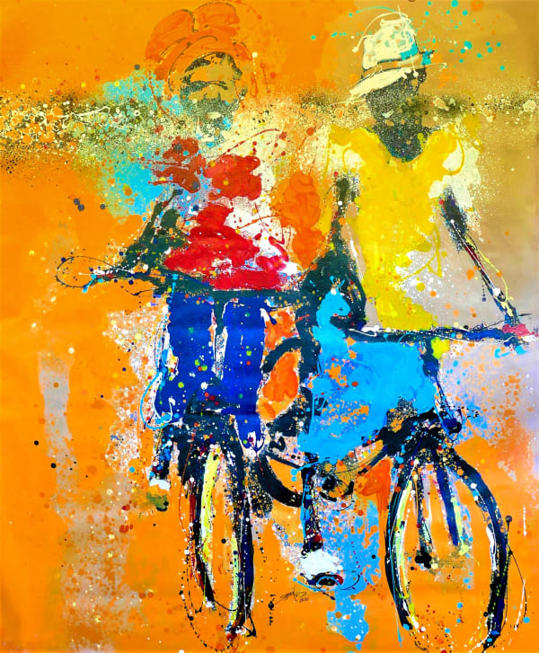 Prince Galla Gnohité - La balade - 2020 - 147cm H x 124cm W - Acrylic and natural pigments on canvas
