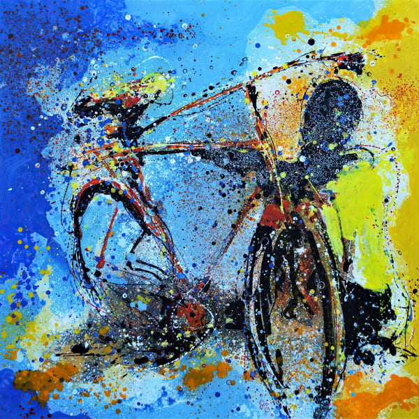Gnohité - Apprenti mécanicien - 2020 - 119cm x 119cm - Acrylic and natural pigments on canvas