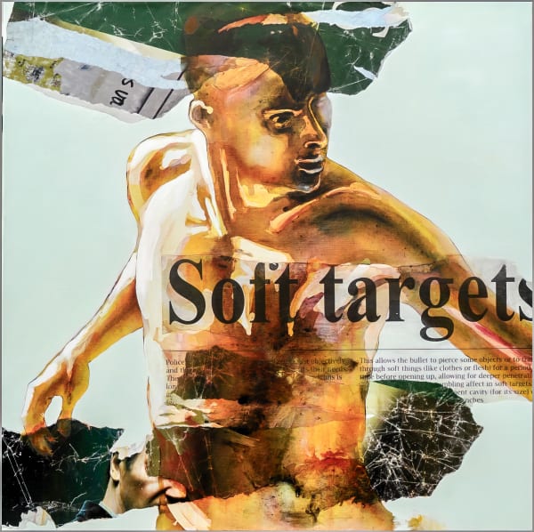 Bruce Clarke - Soft Targets - 2014 - 110cm x 110cm - Acrylic on canvas