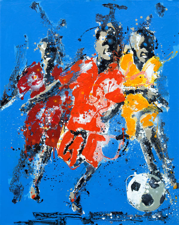 Gnohité - Maracana - 2019 - 120cm H x 95cm W - Acrylic on canvas