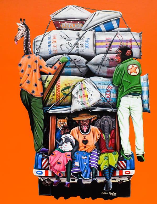 bdias Ngateu - L'Opep 2 - 2021 - 132cm H x 120cm W - Acrylic on canvas