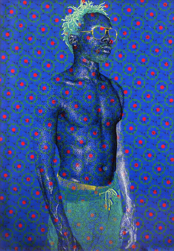 Evans Mbugua - Prélude - 2017 - 100cm H x 70cm W - Oil paint on Plexiglass with Photo paper