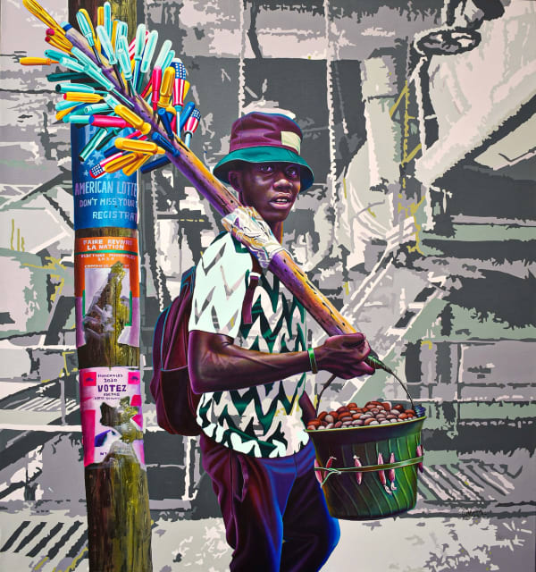 Daniel Onguene - Au nom d'un rêve - 2020 -Acrylic on canvas