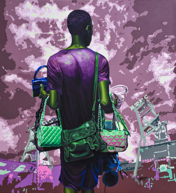 Daniel Onguene - STPC - 2022 - 120cm H x 110cm W - Acrylic on canvas