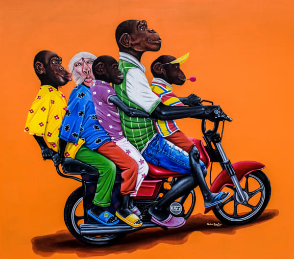 Abdias Ngateu - Le RAV-6 - 2021 - 120cm H x 140cm W - Acrylic on canvas