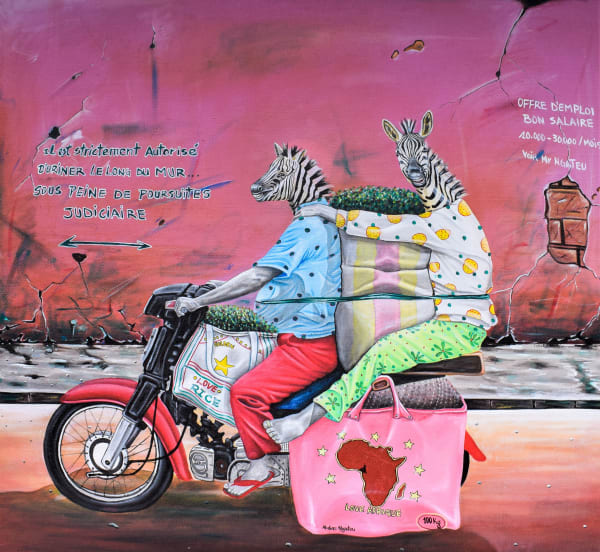 Abdias Ngateu - Love Africa - 2019 - 119cm H x 129cm W - Acrylic on canvas