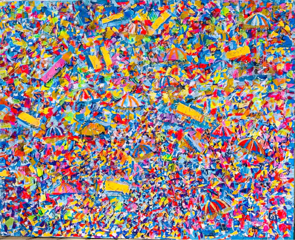 Larry Otoo - Durbar Carnival - 2022 - 120cm H x 150cm W - Acrylic on canvas