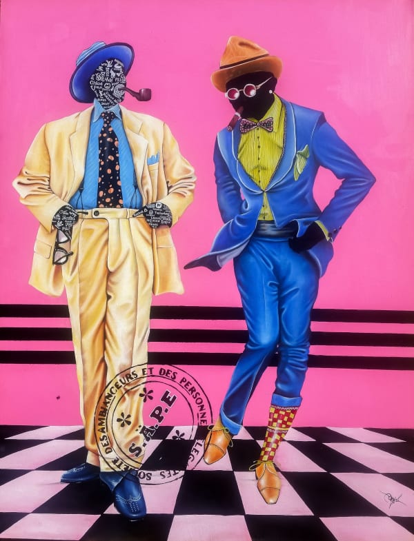 ANJEL - "L'équilibre" - 2017 - 130cm H x 100cm W - Acrylic on canvas