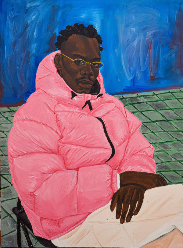 Matthew Eguavoen - Amidst chaos - 2021 - 160cm x 120cm - Acrylics and oil on canvas