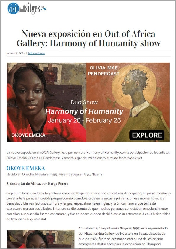 Nueva exposición en Out of Africa Gallery: Harmony of Humanity show