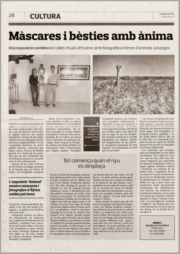 MÀSCARES I BÈSTIES AMB ÀNIMA