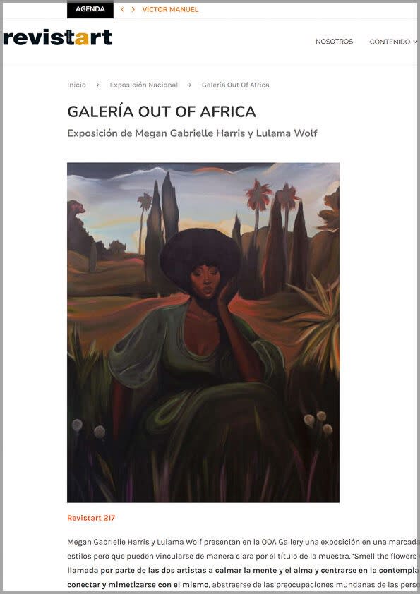 GALERÍA OUT OF AFRICA - Exposición de Megan Gabrielle Harris y Lulama Wolf