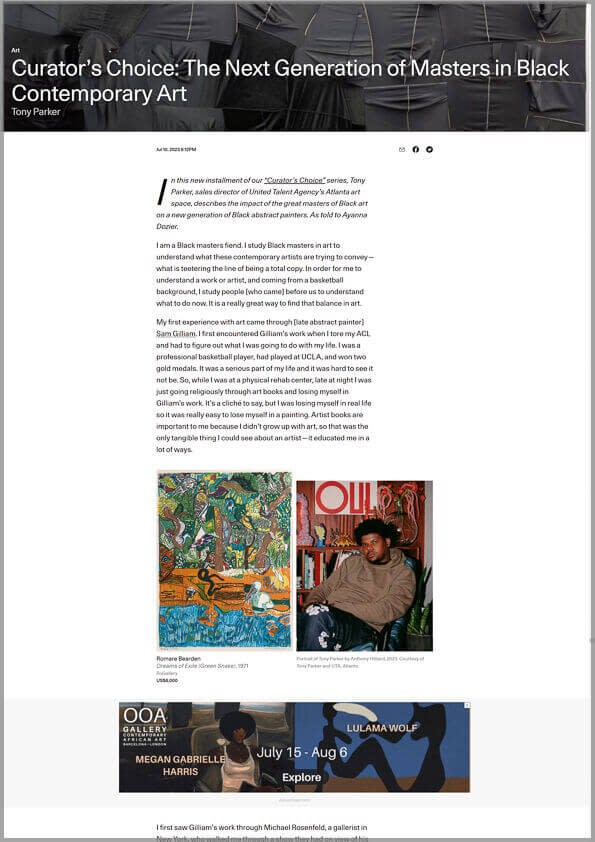 Artsy - Curator's choice