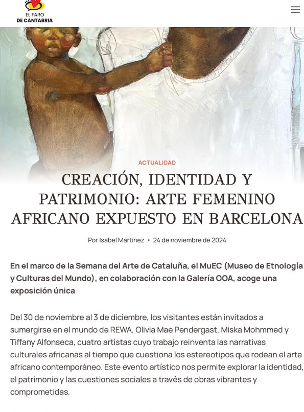 CREACIÓN, IDENTIDAD Y PATRIMONIO: ARTE FEMENINO AFRICANO EXPUESTO EN BARCELONA