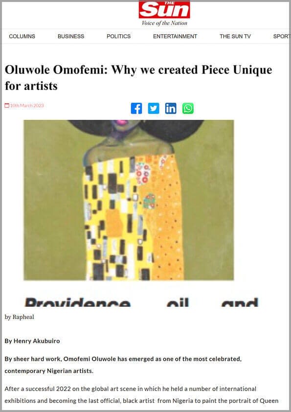 The Sun - Oluwole Omofemi