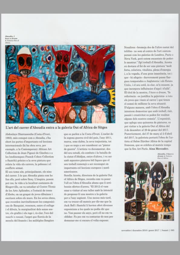L'art del carrer d'Aboudia entra a la galeria Out of Africa de Sitges