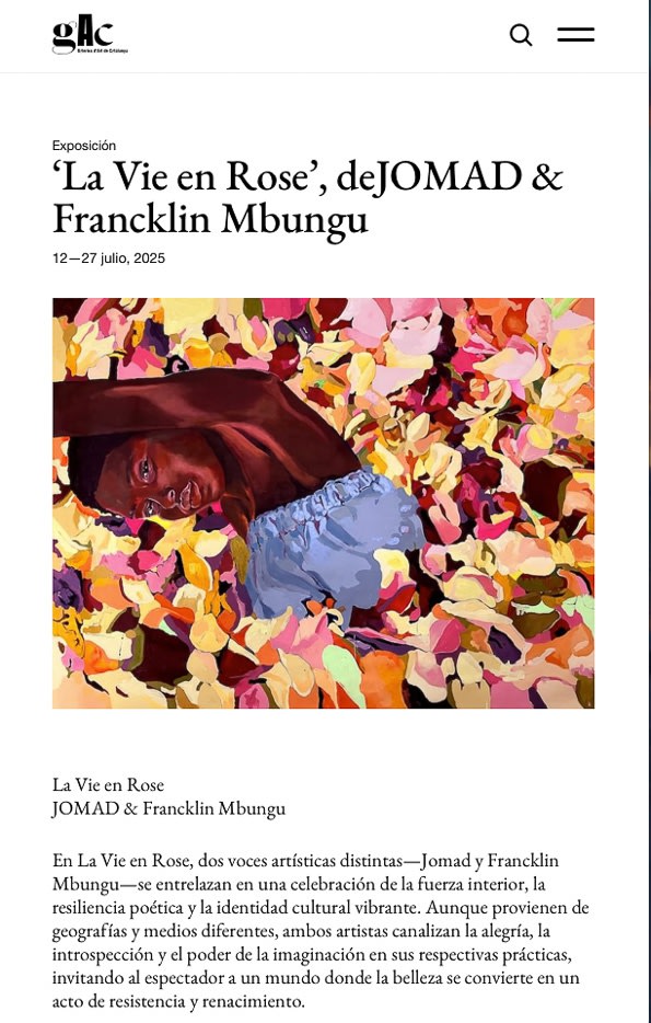 Exposición ‘La Vie en Rose’, deJOMAD & Francklin Mbungu