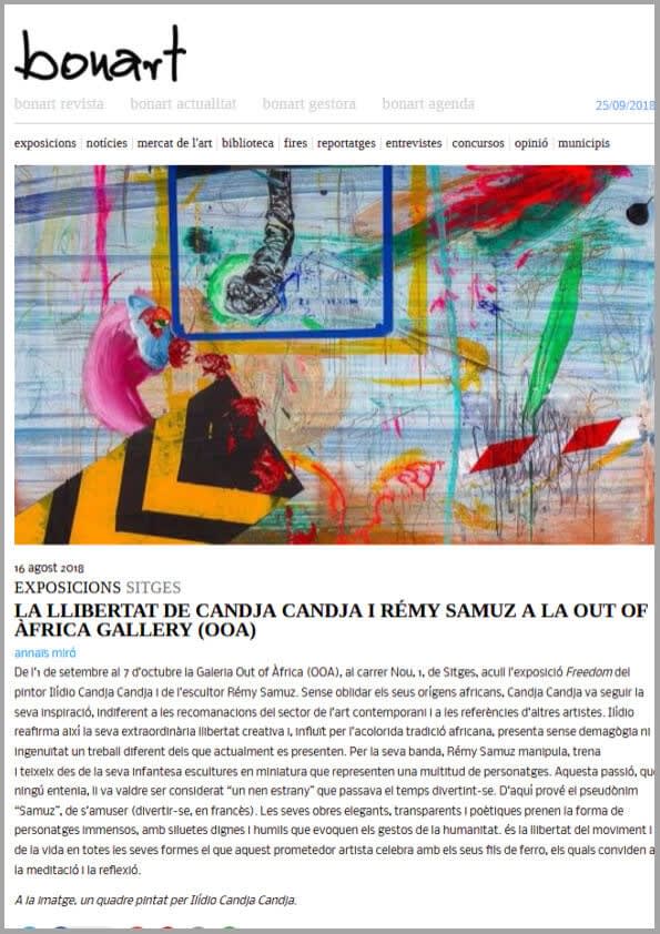 La llibertat de Candja Candja i Rémy Samuz a la Out of Àfrica Gallery (OOA)