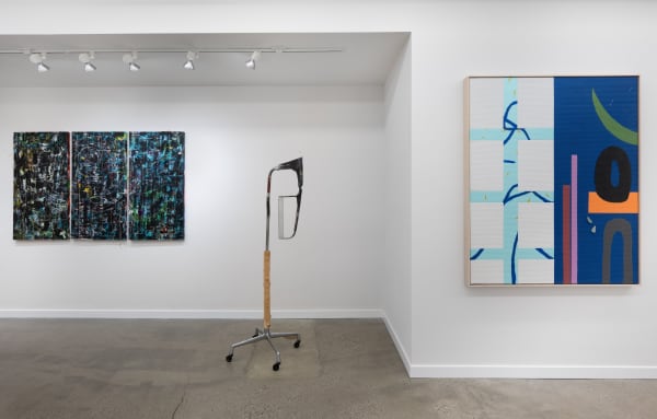 Installation view, Benign Aggressors. Photograph by Vivian Doering.