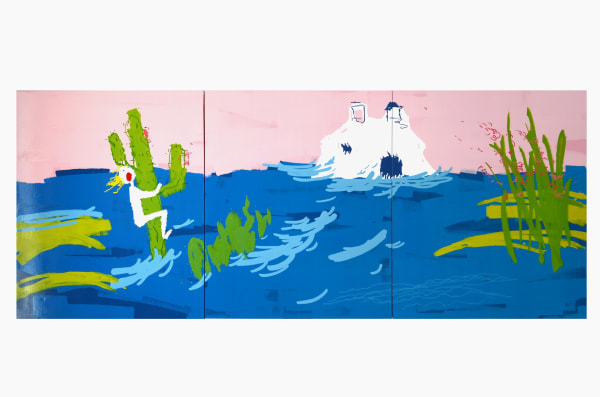Maja Djordjevic I Don T Know You But I Love You Triptych Oil On Canvas 220X130Cm 2015