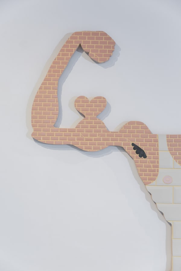 Dh Ar 83 He S Been Burnt Before Ceramic Tiles Grout Pigment 104 X 176 X 15 Cm 2024 Detail View 4