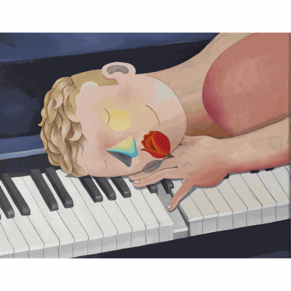 Chris Akordalitis, The piano player, 2022