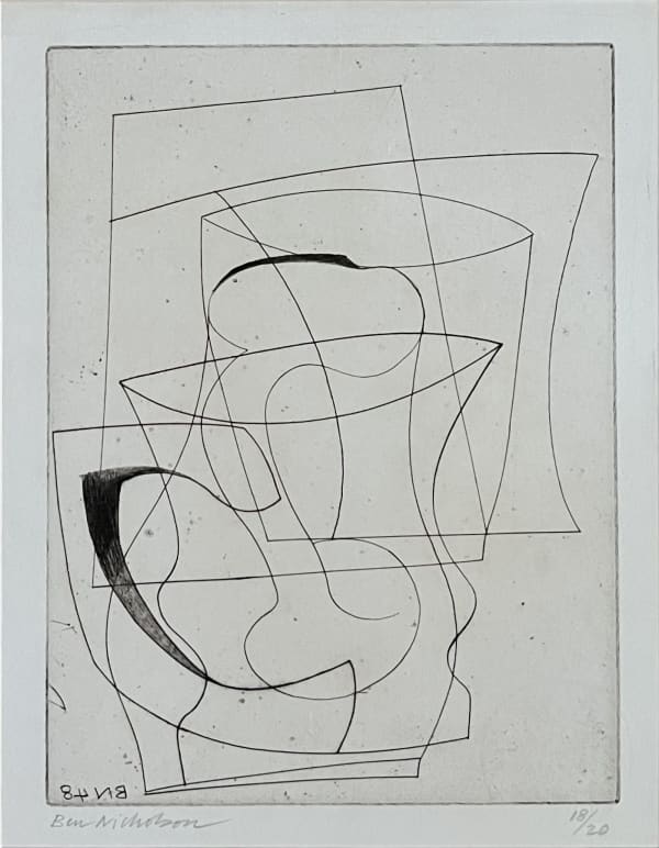 Ben Nicholson, Jug and Glass 1948, 18/20 Signed in Pencil
