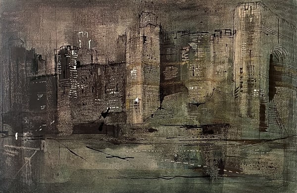 John Piper 1903, Carnarvon Castle I, 1971, Limited Edition, Signed and Numbered.