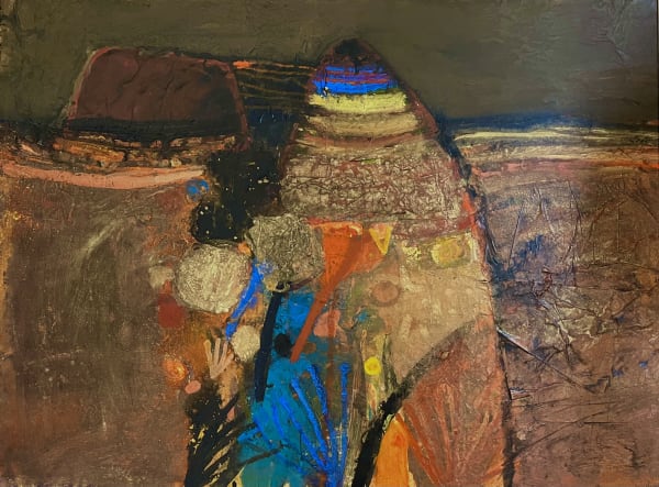 Barbara Rae b 1943, Scottish, Farmhouse Stan, framed