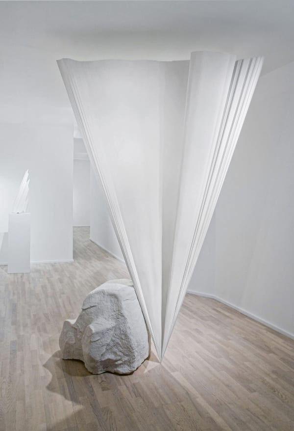 The Present is just a Point 2013 Marble resin composite, Aluminum. Unique