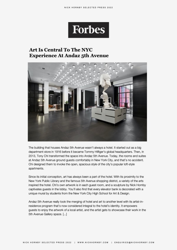 Forbes: Art Is Central To The NYC Experience – Robin Raven