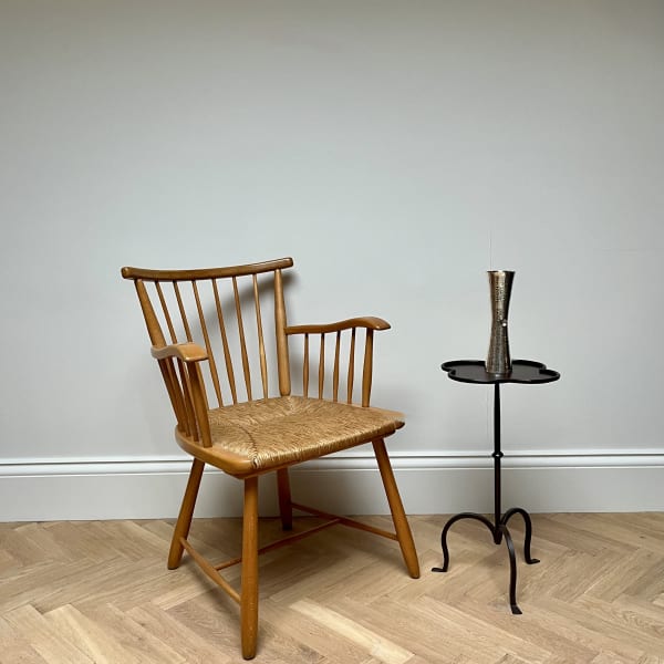 Arno Lambrecht , Armchair with Wicker Seat, Circa 1950s