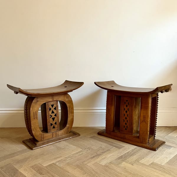 West African, A Pair of Ashanti Stools , Late 19th Century