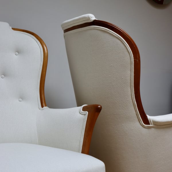 Carl Malmsten, A Pair of Vår Fru Armchairs, 1963