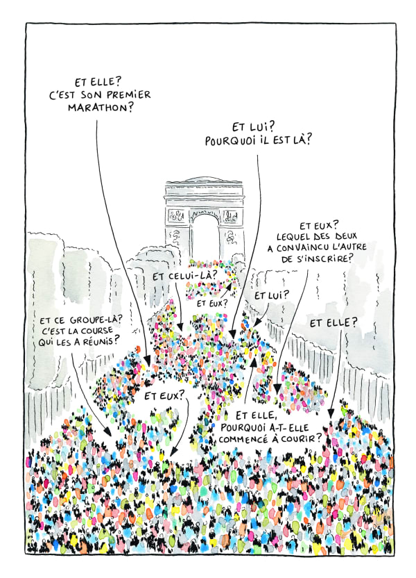 Églantine Chesneau - Planche extraite de la BD "ALORS ON COURT"