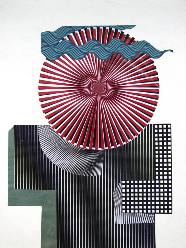The One Who Sold His Mind collage on paper by Raluca Arnautu