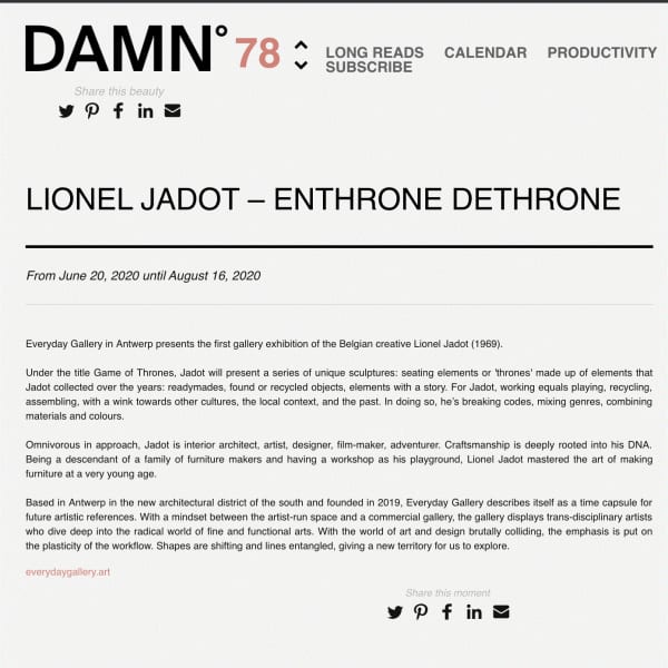 DAMN Magazine — Lionel Jadot 