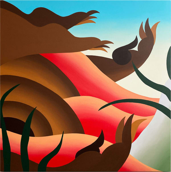 Gladly Happily Slowly Float, 2022, Acrylic on Canvas, 127 x 127 cm