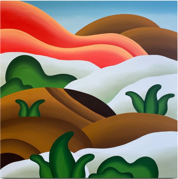 Lullaby from the Rocky Edge, 2022, Acrylic on Canvas, 127 x 127 cm