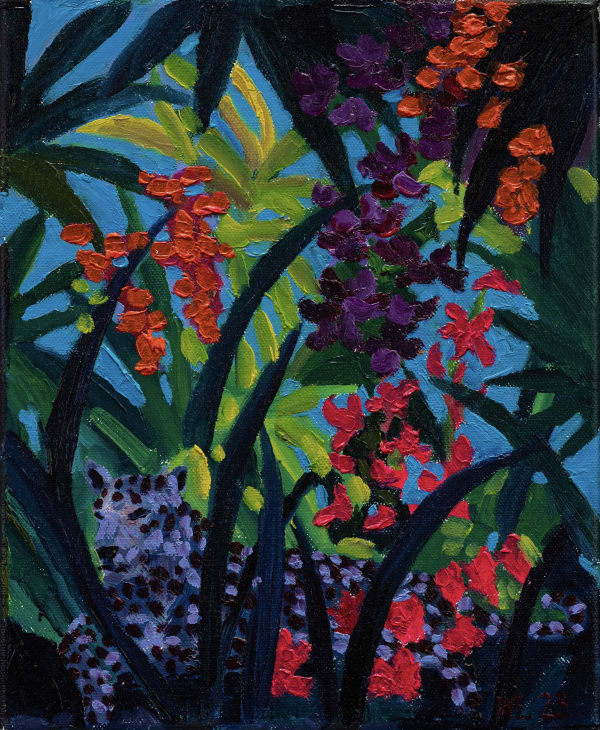 William Lim Night Safari 11 2023 Oil On Canvas 30 X 24 Cm