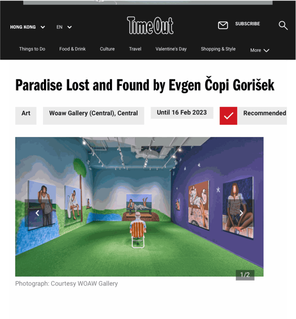 TimeOut: "Paradise Lost and Found by Evgen Čopi Gorišek"