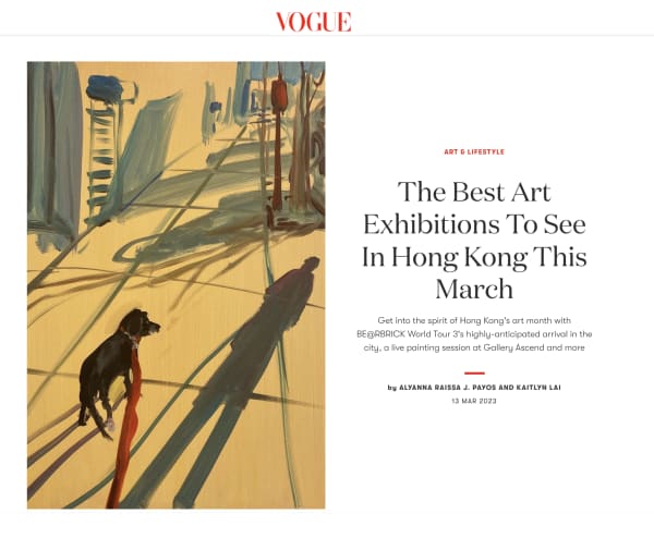 VOGUE: "The Best Art Exhibitions To See In Hong Kong This March"