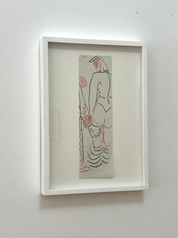 Sergei Eisenstein, Untitled, 1930s-1940s, coloured pencil on paper, 33 x 9,5 cm (framed)